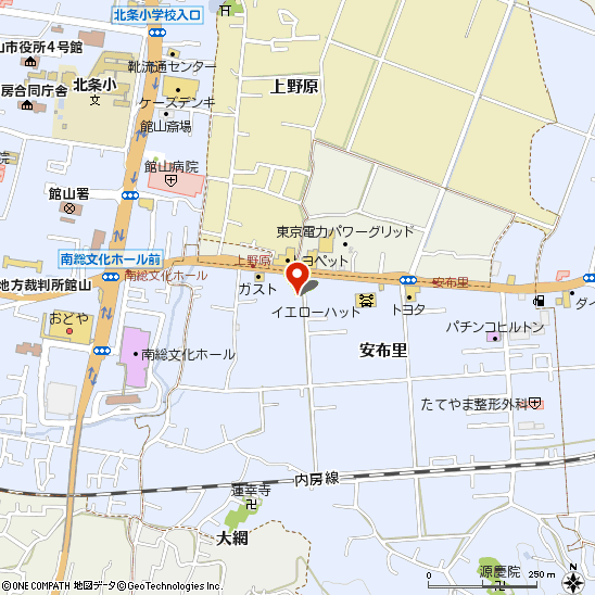 (株)タイセイ　館山営業所付近の地図